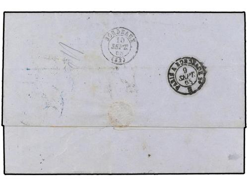 ✉ RUSIA. 1868. SAINT PETERSBURG to FRANCE. Boxed NE FRANKIRO