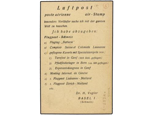 ✉ SUIZA. 1925. LAUSANNE a MILAN. 10 cts. y 20 cts. etapa Lau