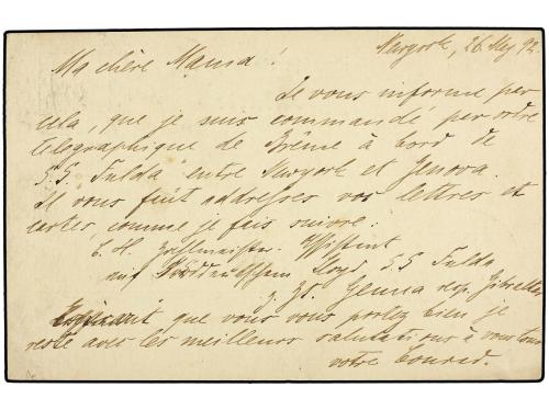 ✉ ESTADOS UNIDOS. 1892. NEW YORK to BERLIN. German reply car