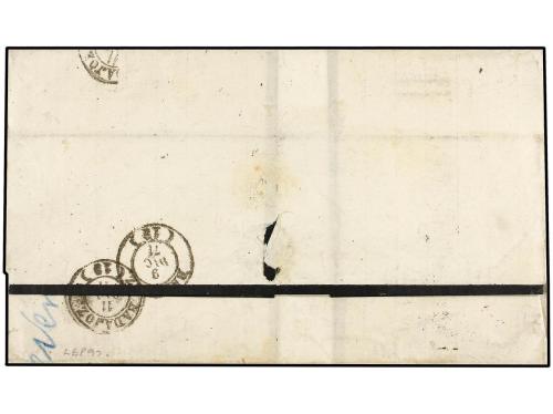 ✉ ESPAÑA. Ed. 108, 109, 110. 1871. BARCELONA a BUENOS AIRES.