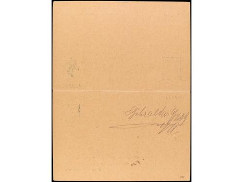 ✉ GIBRALTAR. 1909. GIBRALTAR a SAN SEBASTIÁN. Entero Postal 