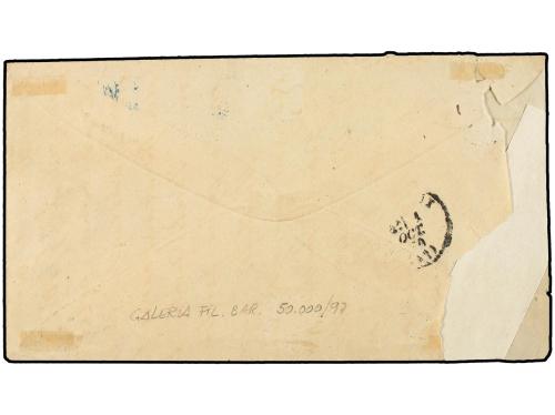 ✉ ESPAÑA. Ed. 113. 1870. BARCELONA a FRANCIA. 12 cuartos cas