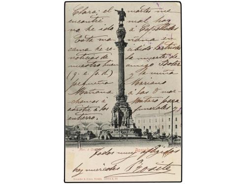 ✉ ESPAÑA. Ed. PEB 4. (1905 CA.). BARCELONA correo interior. 