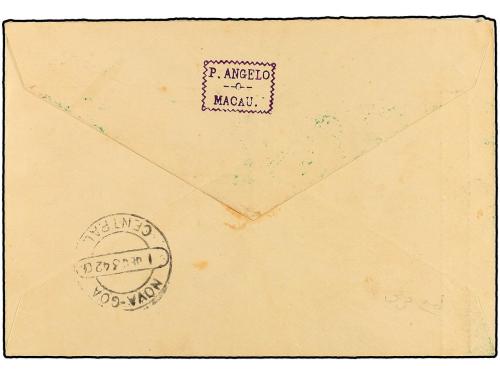 ✉ MACAO. 1934. MACAO a NOVA GOA (India Portuguesa). PRIMER V