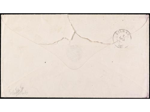 ✉ CUBA. Ant. 17F (2). 1869. HABANA a BILBAO. 20 cts. naranja