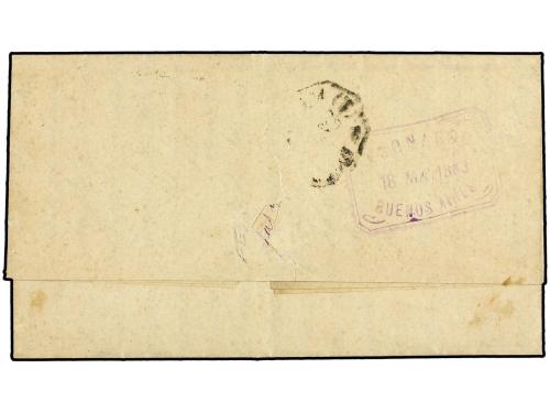 ✉ ESPAÑA. Ed. 204, 210. 1883. BARCELONA a BUENOS AIRES. 15 c