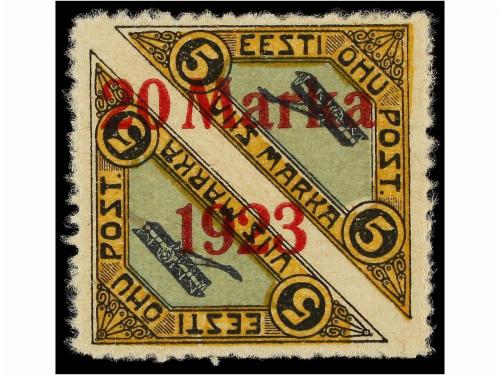 * ESTONIA. 1923. 10 MK y 20 MK. Dentados 11. Cat. 1.100&euro;. 