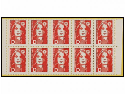 ** FRANCIA. Ed. 2172. 1950. (2,50 Fr.). Carnet con 10 sellos