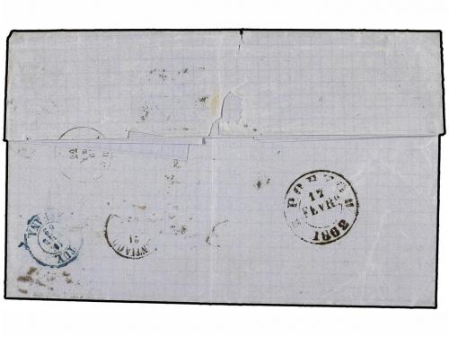 ✉ PORTUGAL. 1862. LISBOA a PUEBLA DE CARABIÑAL circulada sin