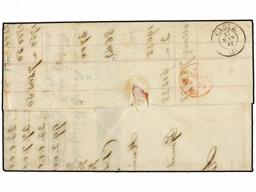 ✉ ESTADOS UNIDOS. 1861. NEW YORK a ESPAÑA. 10 cents. verde. 