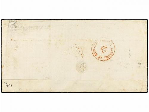 ✉ ESTADOS UNIDOS. 1868. NEW YORK to CÁDIZ (Spain). 10 cts. g