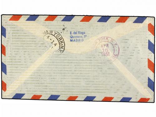 ✉ ESPAÑA. Ed. 1090. 1951. SANTA CRUZ DE TENERIFE a NEW YORK.