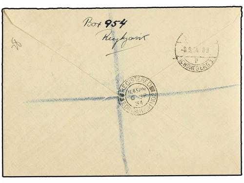 ✉ ISLANDIA. 1934 (4-IX). REYKJAVIK to GERMANY. FIRST FLIGHT 