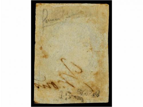 * FRANCIA. Yv. 44A. 1870. 20 cts. azul TIPO I. Report 1. Eje
