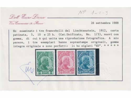 LOTES y COLECCIONES. LIECHTENSTEIN. 1912-2008. Colección mon
