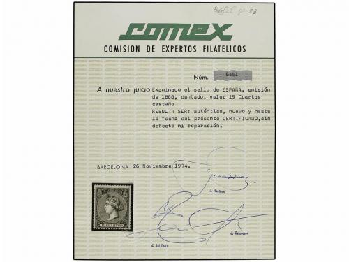 ** ESPAÑA. Ed. 83. 19 cuartos castaño. Color muy fresco cons