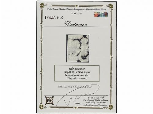 ° ESPAÑA. Ed. 2. 12 cuartos gris. Bonito ejemplar. Cat. 405&euro;