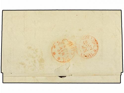 ✉ FILIPINAS. 1852. MANILA a CÁDIZ. Fechador MANILA/ISL. FILI