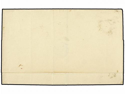 ✉ ESPAÑA. Ed. 6. 1851. BARCELONA a SANTIAGO. 6 cuartos negro