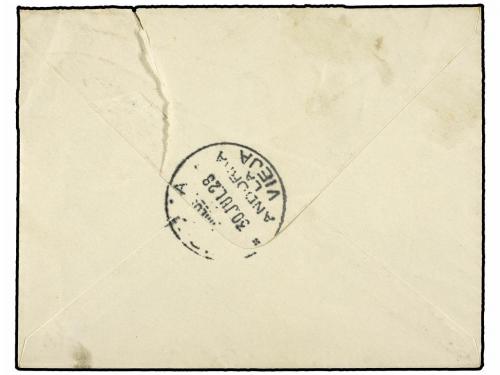 ✉ ANDORRA. Ed. 3 (4). 1929. ENCAMP a LONDRES. 10 cts. verde,