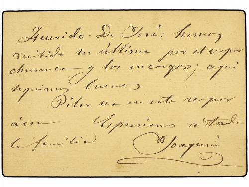 ✉ FILIPINAS. 1879. CEBU a MANILA. Entero Postal con habilita