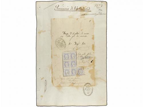 ✉ ESPAÑA. Ed. 107F. 1872. 50 milésimas azul FALSOS POSTALES.