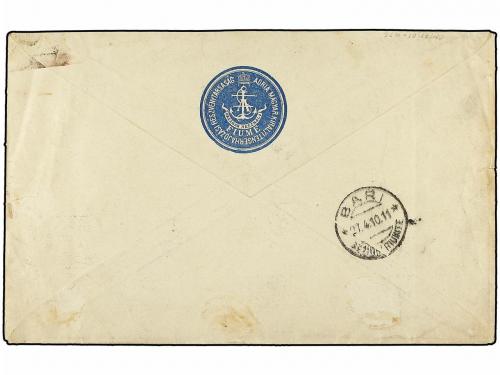✉ ESPAÑA. Ed. 218, 219. 1901. Sobre dirigido a ITALIA. 10 ct