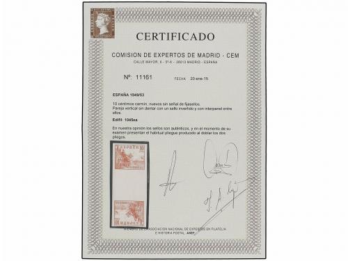 ** ESPAÑA. Ed. 1054eas. 10 cts. rojo. Pareja CAPICUA CON INT