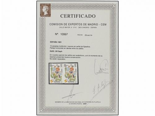 ** ESPAÑA. Ed. 2614sph. MUNDIAL FUTBOL'82. 12 pta. Pareja ho