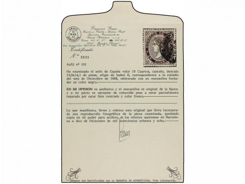 ° ESPAÑA. Ed. 101. 19 cuartos castaño, excelente presencia y