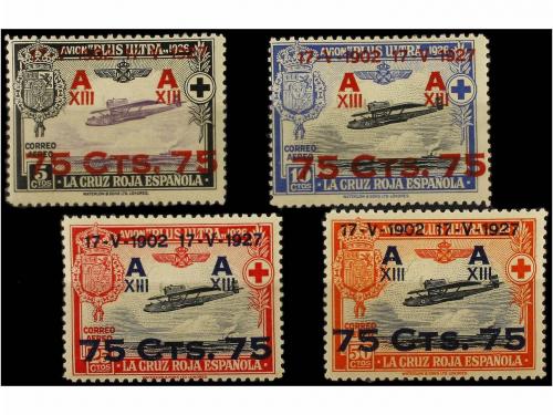 * ESPAÑA. Ed. 388/91. SERIE COMPLETA, sello de 75 cts. s. 10
