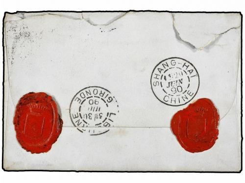 ✉ CHINA. 1890. TIENTSIN to FRANCE. Envelope with full conten