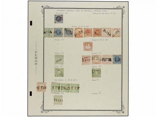 ° PERU. 1858-1866. Colección formada por 531 sellos con dive