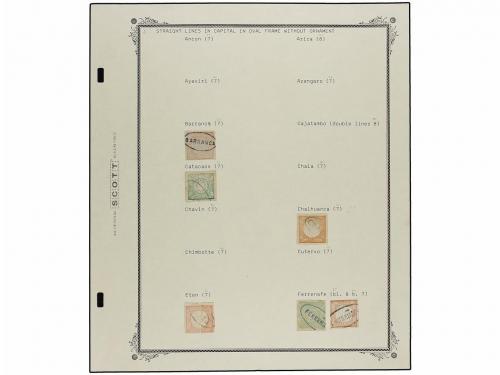° PERU. 1858-1866. Colección formada por 531 sellos con dive