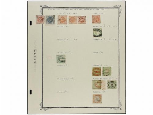 ° PERU. 1858-1866. Colección formada por 531 sellos con dive