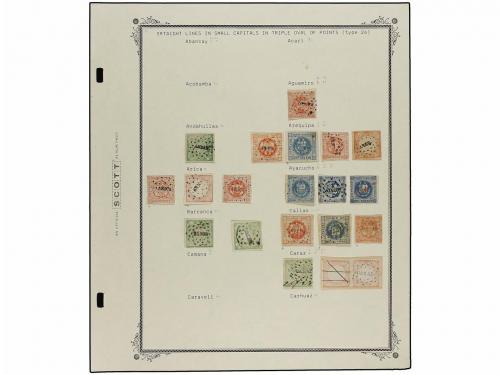 ° PERU. 1858-1866. Colección formada por 531 sellos con dive