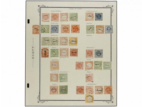 ° PERU. 1858-1866. Colección formada por 531 sellos con dive