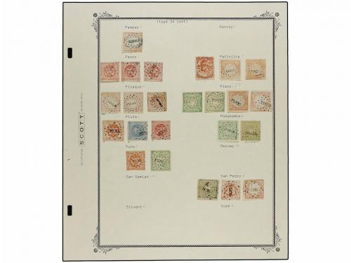 ° PERU. 1858-1866. Colección formada por 531 sellos con dive