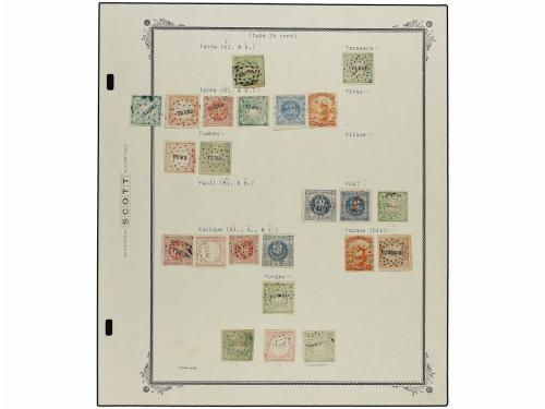 ° PERU. 1858-1866. Colección formada por 531 sellos con dive