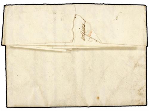 ✉ CUBA. 1826 (11 Febrero). HABANA a ESPAÑA. Marca HAVANA y m