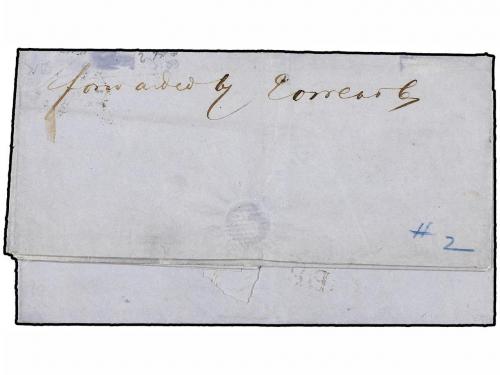 ✉ ANTILLAS DANESAS. 1871. CURAÇAO a NEW YORK. Encaminado has