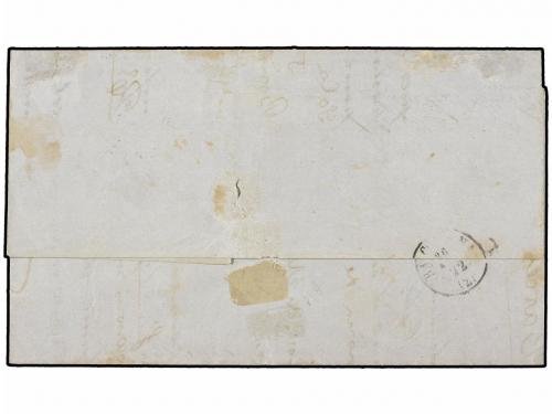 ✉ FRANCIA. 1872. MARSELLA a BARCELONA. 80 cts. carmín. Mat. 