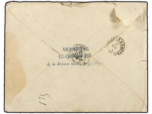 ✉ PERU. 1879. ANCÓN (Perú) a FRANCIA. Sobre con el texto. Fe