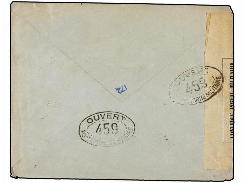 ✉ ESPAÑA. Ed. 269+(246). 1917. BARCELONA a PARÍS. 10 cts. ca