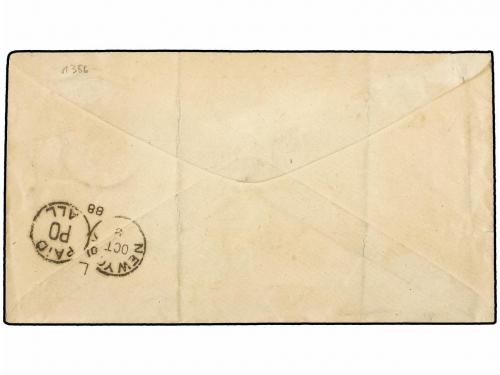 ✉ CUBA. Ed. 103. 1888. HABANA a NEW YORK. Circulada con sell