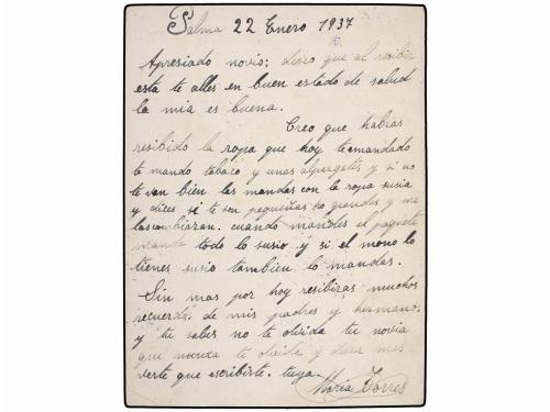 ✉ ESPAÑA GUERRA CIVIL. 1937. PALMA DE MALLORCA. Tarjeta circ