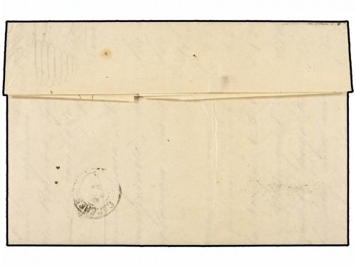 ✉ ESPAÑA. Ed. 107F. 1871. ZARAGOZA a CÁCERES. 50 mils. azul 