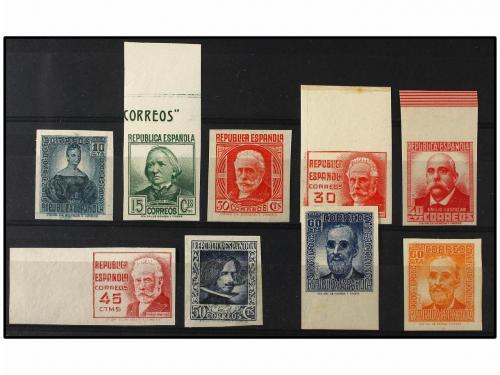 ** ESPAÑA. Ed. 731/40s. SERIE COMPLETA SIN DENTAR. Leves pli