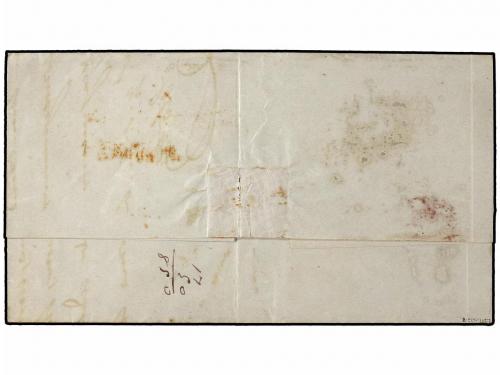 ✉ ESPAÑA. Ed. 17. 1853. POZA a MADRID. 6 cuartos carmín, mat