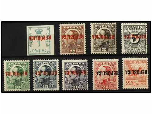 ** ESPAÑA. Ed. 1/9hi. SERIE COMPLETA HABILITACIÓN INVERTIDA.